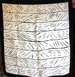 Andre Laug Silk Scarf In Black And White Design