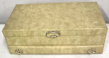 Large Vintage Buxton Jewelry Box Tan