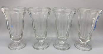 4 Vintage Ice Cream Sundaes Glasses