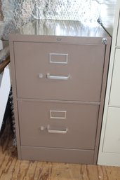 Beige 2 Drawer File Cabinet