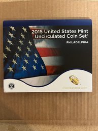 Beautiful Vintage 2015 U.S. Mint Uncirculated Coin Set