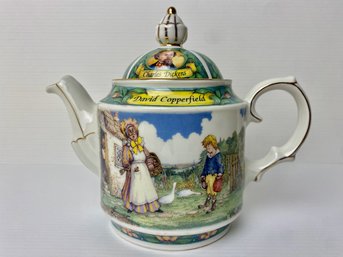 Vintage James Sadler Porcelain Teapot 'David Copperfield'
