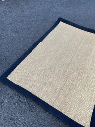 4'x6' Seagrass Carpet With Black Edge In Great Condition