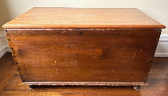 Antique Cedar Wood Blanket Chest