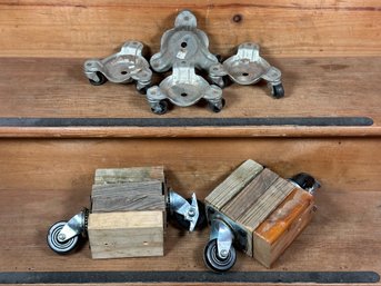 A Set Of Leg Dollies & Heavy-Duty Caster Wheels