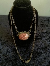 Rhodochrosite Sterling Necklace #13