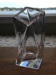 Fabulous Vintage KOSTA BODA Crystal Vase By GORAN WARFF - Original Label - Hand Made In Sweden - WOW !