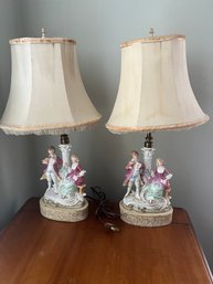 Pair Of Vintage Figural Lamps