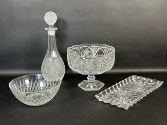 Another Assortment Of Vintage Cut & Pressed Glass