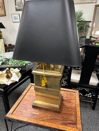 Beautiful Brass Lamp With Black Shade