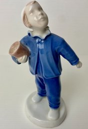 Vintage Bing And Grondahl Porcelain Figurine: Boy With Pail