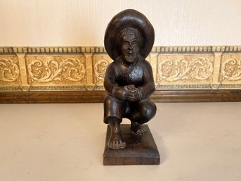 Carved Wood Sculpture Signed Souza Rio