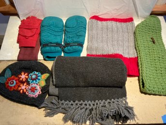 Mittens, Scarves And Hats In A Variety Of Fabrics Wool, Cashmere Blend, Down Fill, Fleece