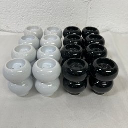 Set An Elegant, Modern Table! 8 Sets Of UFO Black By Mikasa Karim Rashid Salt And Pepper Shakers