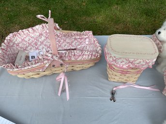 Longaberger Baskets - Bread Basket And Basket- Hope