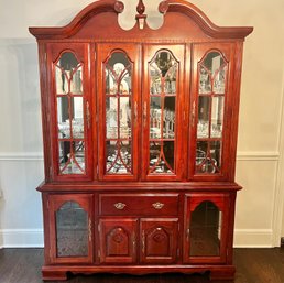 Stunning Cherry China Cabinet (contents Not Included)