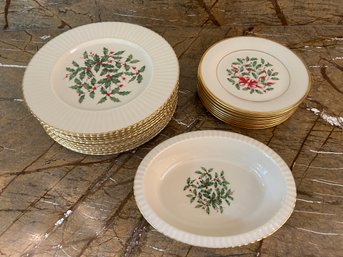 Collection Of Lenox Holiday Dinnerware