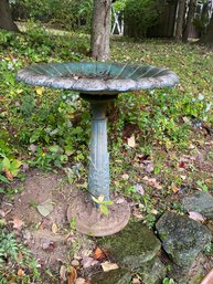 Pedestal Carved Outdoor Bird Bath