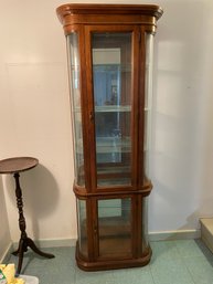 Display Cabinet With Glass Shelves And Light.