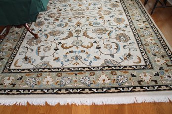 118x157 Off-white, Blue, Celadon Polyolefin Carpet With Pad