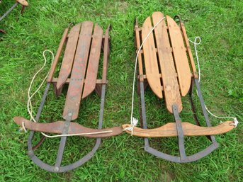 2 Antique Sleds Speedway Fleetwing