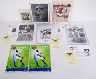 A Mixed Lot Of Sports Memorabilia Autographs, Etc. - Don Mattingly, Babe Ruth, Roy Campanalla, Etc.