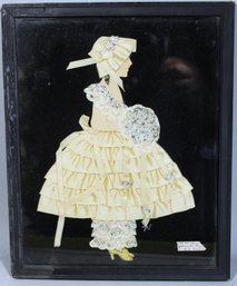 Vintage 1920s Hand Crafted Ribbon Picture Ribbon Doll