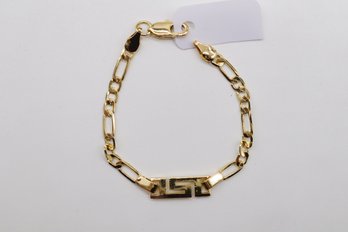 Asian Design Yellow Gold Plated Bracelet