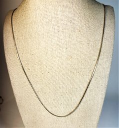 Slinky Style Sterling Silver 22' Long Chain Necklace