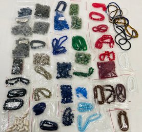 Variety Pack Of Assorted Jewelry Making Beads - Metal, Stone, Plastic, Strung & Unstrung - All NEW!