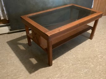 Glass Top Rectangular Coffee Table