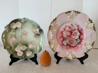 Lot Of Two Vintage R S Prussia China Platters