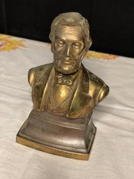 Small Bronze Bust/Paper Weight Of Abraham Lincoln