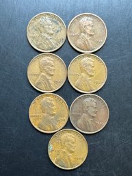 7 Wheat Pennies 1930, 1934, 1935, 1936, 1937, 1938, 1939