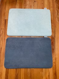 Lot Of 2 Blue Bath Mats