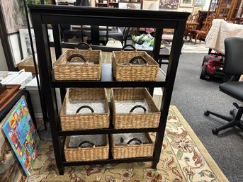 Bookshelf/storage Shelf By Ballard With6 Beautiful Baskets By Lands End Home