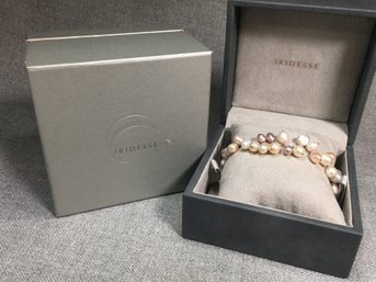 Fabulous IRIDESSE By TIFFANY & Co. Sterling Silver / 925 - Multi Colored / Cultured Pearl Bracelet - WOW !