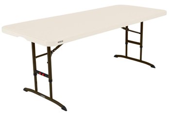 Nice Lifetime 6 Foot Folding Table ~ Commercial Adjustable Height ~ (R)