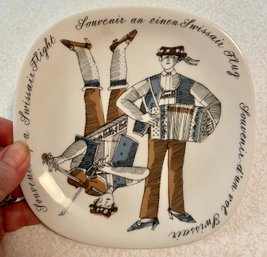 Amusing SWISSAIR Plate Made By Langenthal Of Switzerland