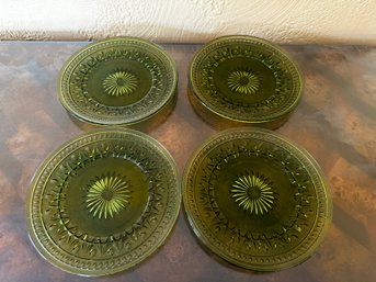 Four Vintage Indiana Glass Colony Park Lane Luncheon Plates