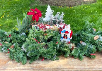 Faux Christmas Greenery And Decor