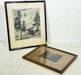 A Pair Of Hand Colored Etchings