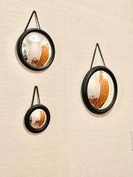 Trio Of Two's Company Round Hanging Mirrors