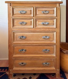A Paneled Pine Chest Of Drawers 'Taos' By Lexington Furniture