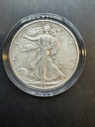 1937-S Walking Liberty Silver Half Dollar