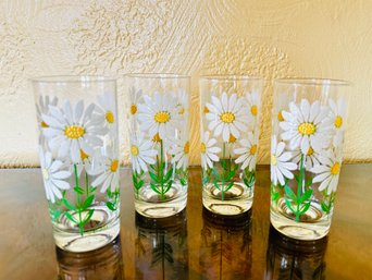 Vintage Culver Daisy Tumblers, Set Of Four (1 Of 2)