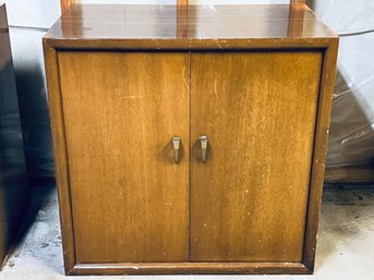 Solid Wood Mid-Century Vintage Storage Cabinet (1 Of 2)