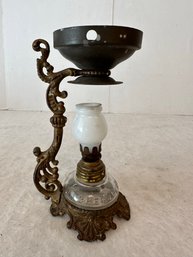 Unusual Antique Mini Vapouse Cresolene Kerosene Oil Lamp,  6 1/4' Tall