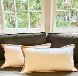 Pair Of White Rectangle Pillows