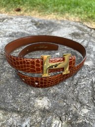 Lorenza Brown Leather Belt